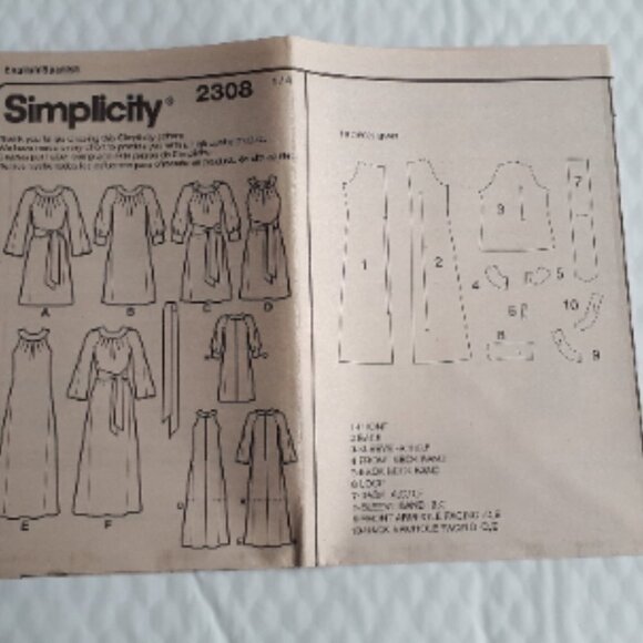 Simplicity sewing uncut pattern 2308 dress day or evening sleeveless variations - Picture 7 of 9